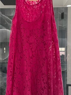 Free People Fuchsia Lace Tank